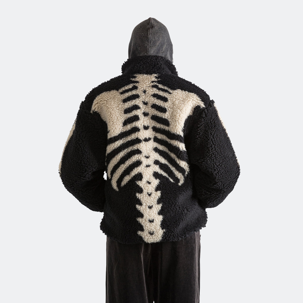 Kapital BONE Boa Fleece Reversible Blouson - Black | UP THERE Kapital BONE Boa Fleece Reversible Blouson - Black | UP THERE