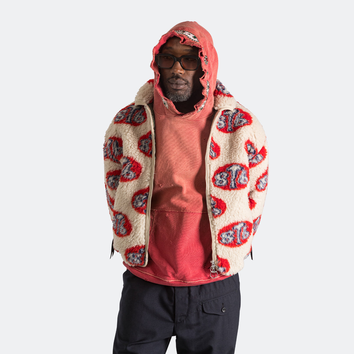 Kapital 8T6 Boa Fleece Drizzler JKT - Ecru | UP THERE