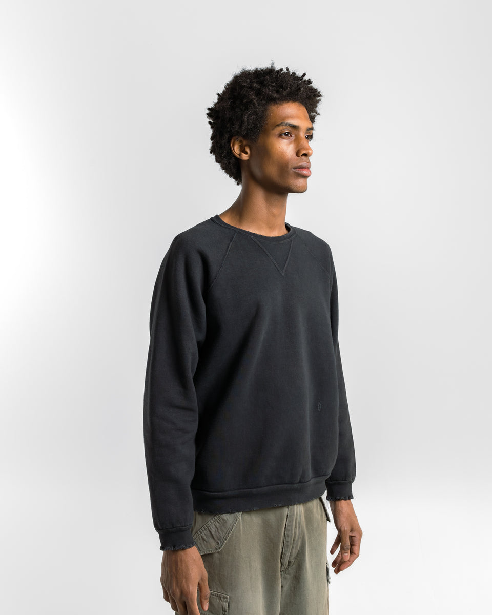 A.PRESSE - Vintage Double V Sweatshirt - Black | UP THERE