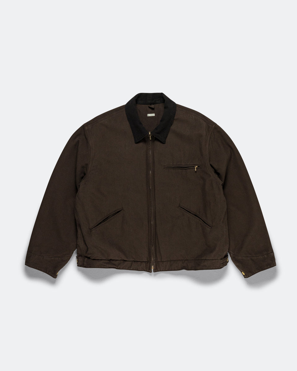 A.PRESSE - Vintage Silk Cotton Detroit Jacket - Brown | UP THERE