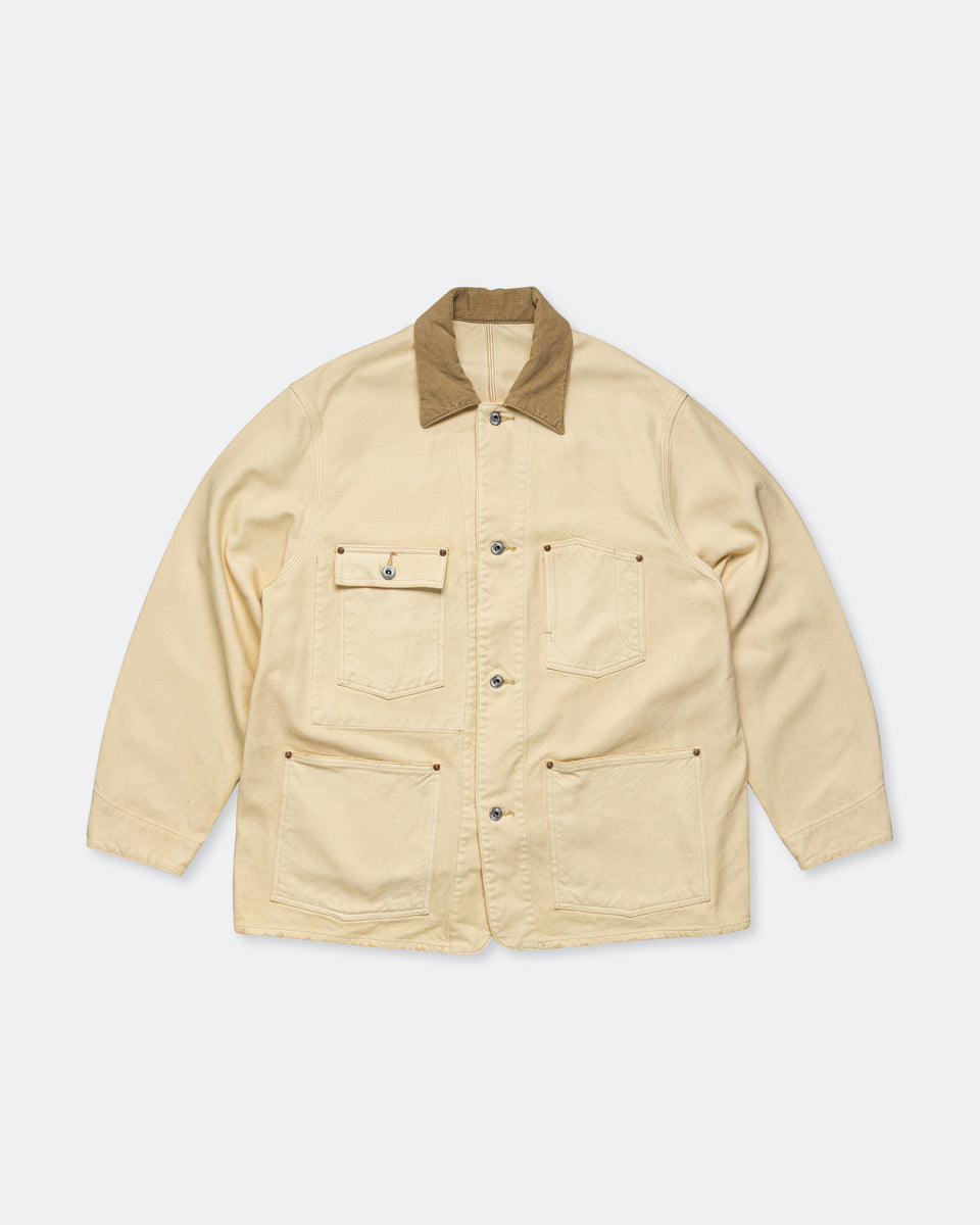 A.PRESSE - Vintage Silk Hemp Coverall Jacket - Beige | UP THERE