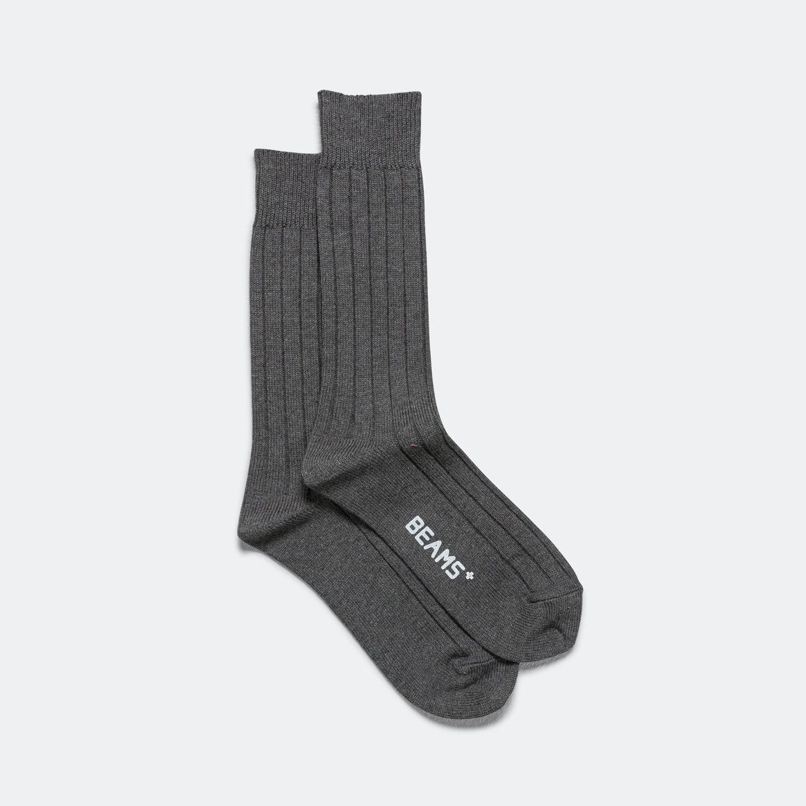 Beams Plus - Solid Ribs Socks - Charcoal - UP THERE