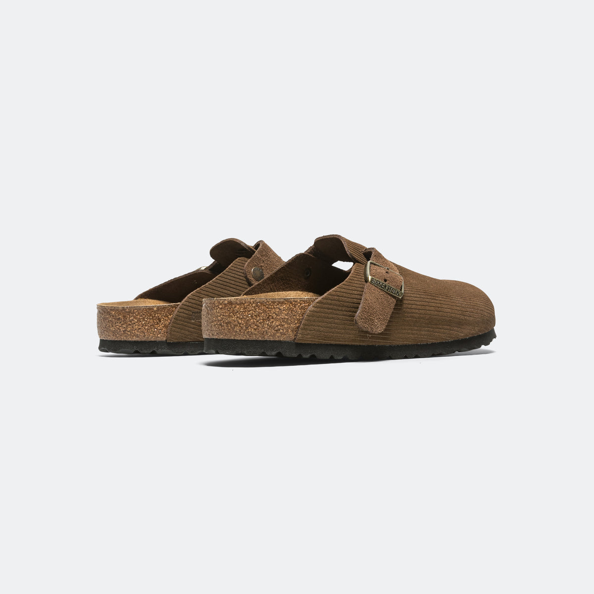 Birkenstock Boston Corduroy - Dark Tea Suede Leather | UP THERE