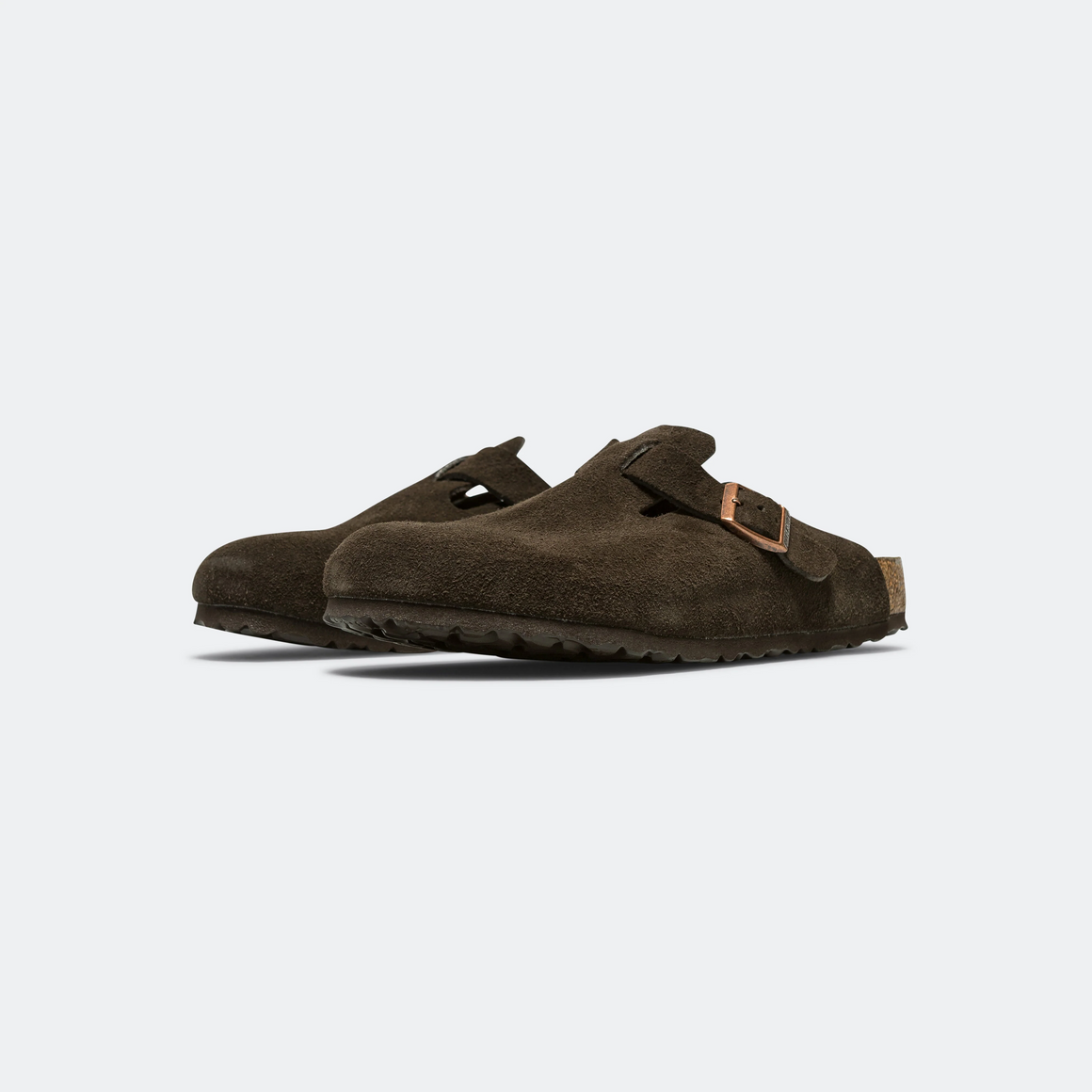 Birkenstock - Boston SFB - Mocca Suede Leather - UP THERE