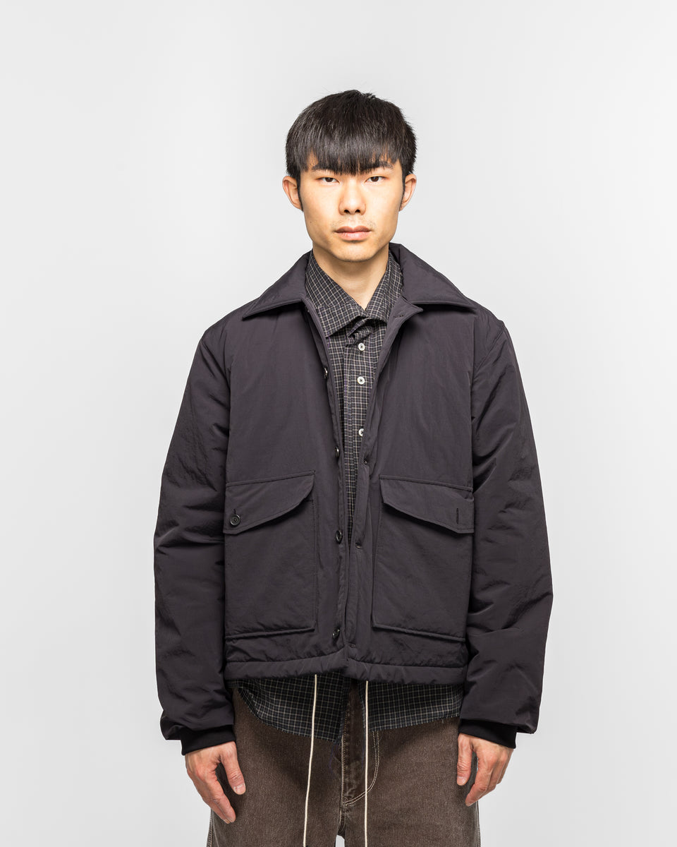 極美品 CAMIEL FORTGENS 25SS SIMPLE JACKET M Camiel Fortgens - Puffed Simple Jacket - Black WR Nylon | UP THERE