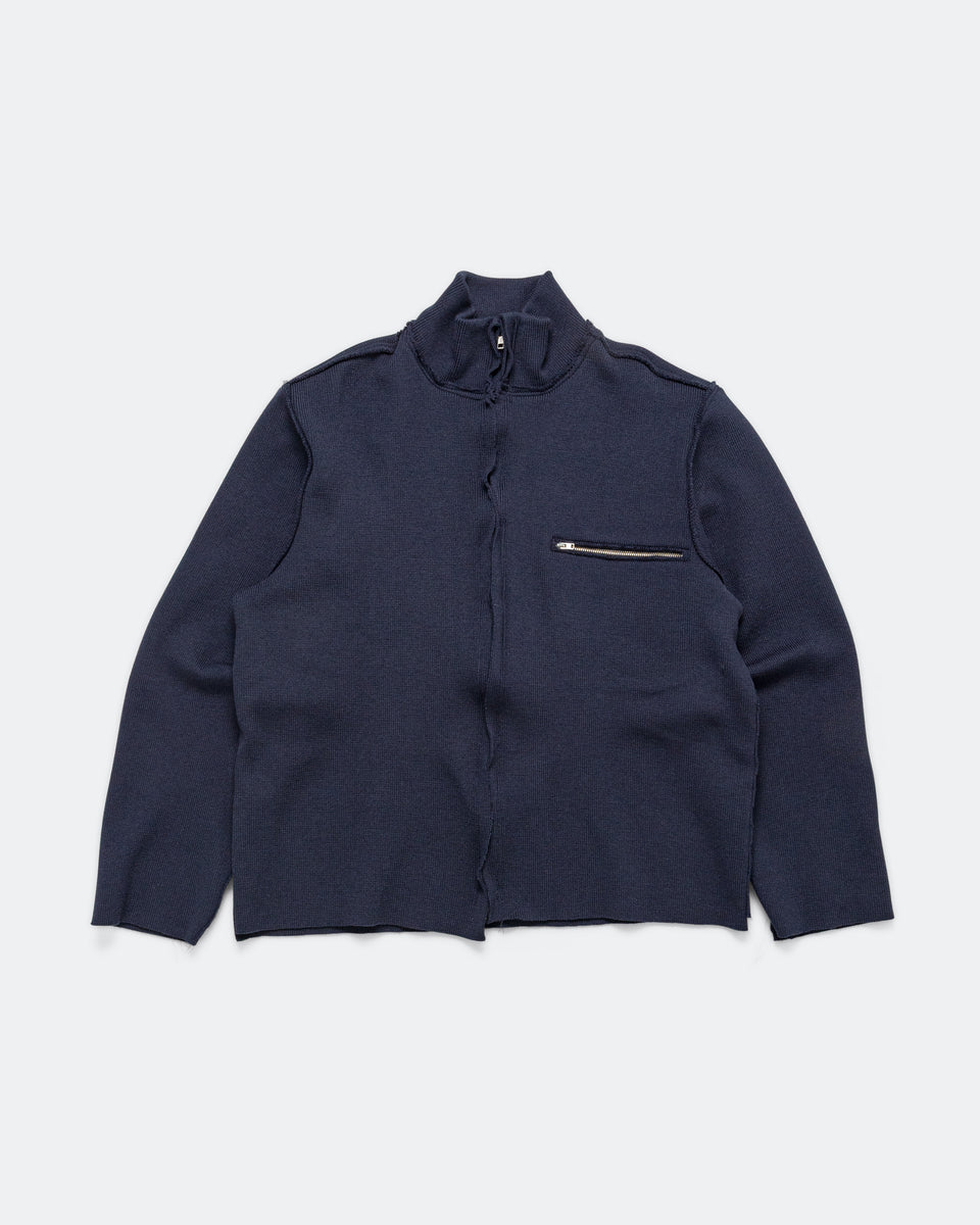 Camiel Fortgens - Zip-Up Knit - Navy | UP THERE