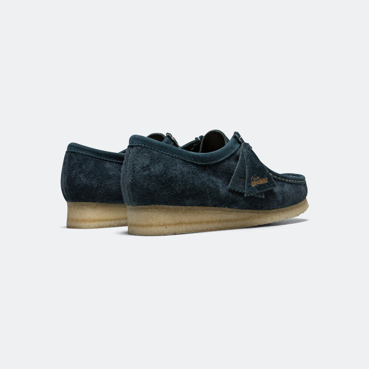 Clark's Wallabee Navy/Teal Suede UP THERE - Main Image