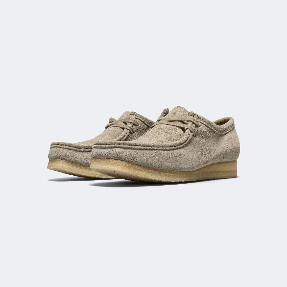 Clarks - Wallabee - Pale Grey Suede - UP THERE