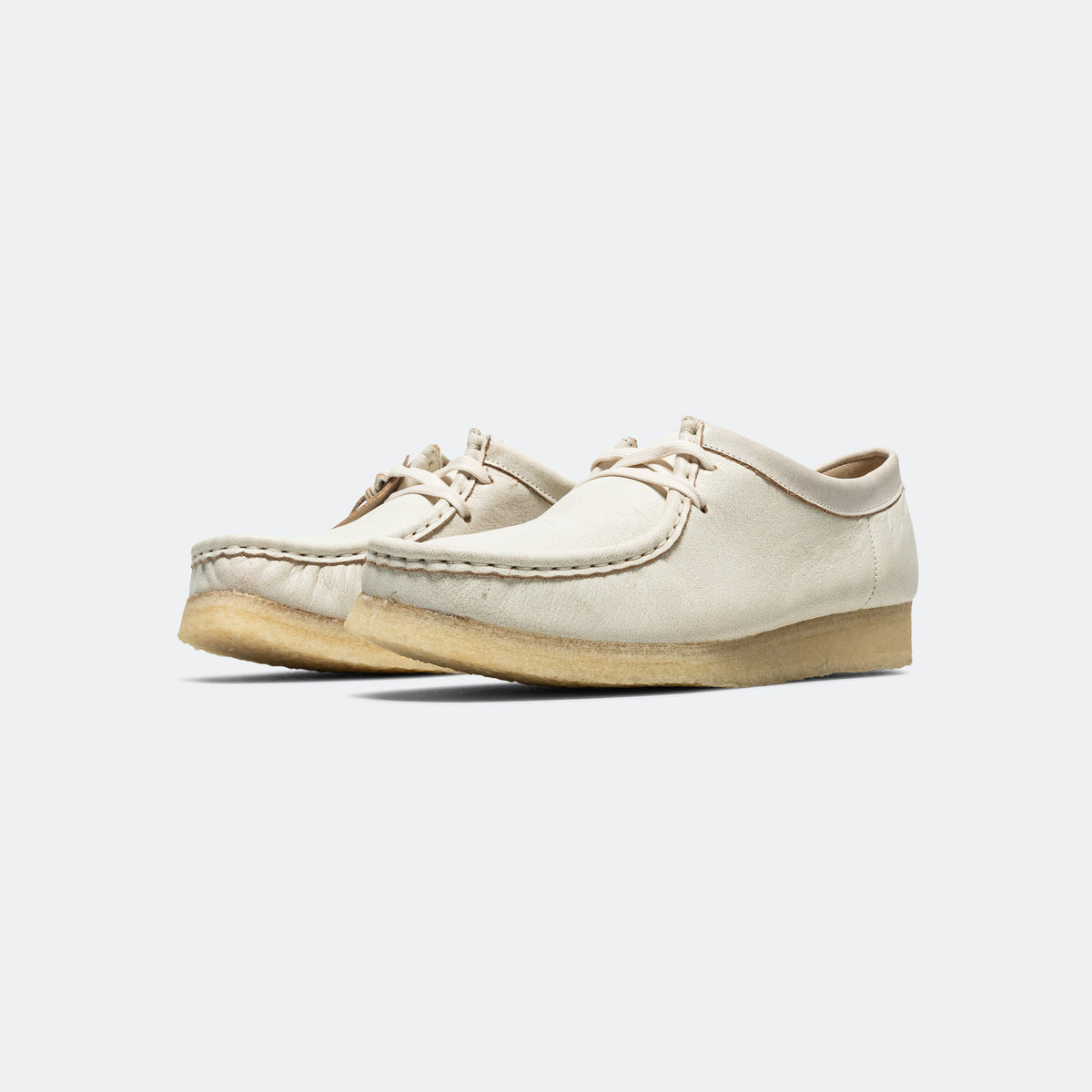 Womens Wallabee - White Leather | UP THERE