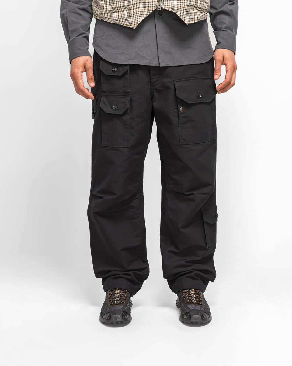 Engineered Garments - Flight Pant - Black Cotton Double Cloth | UP