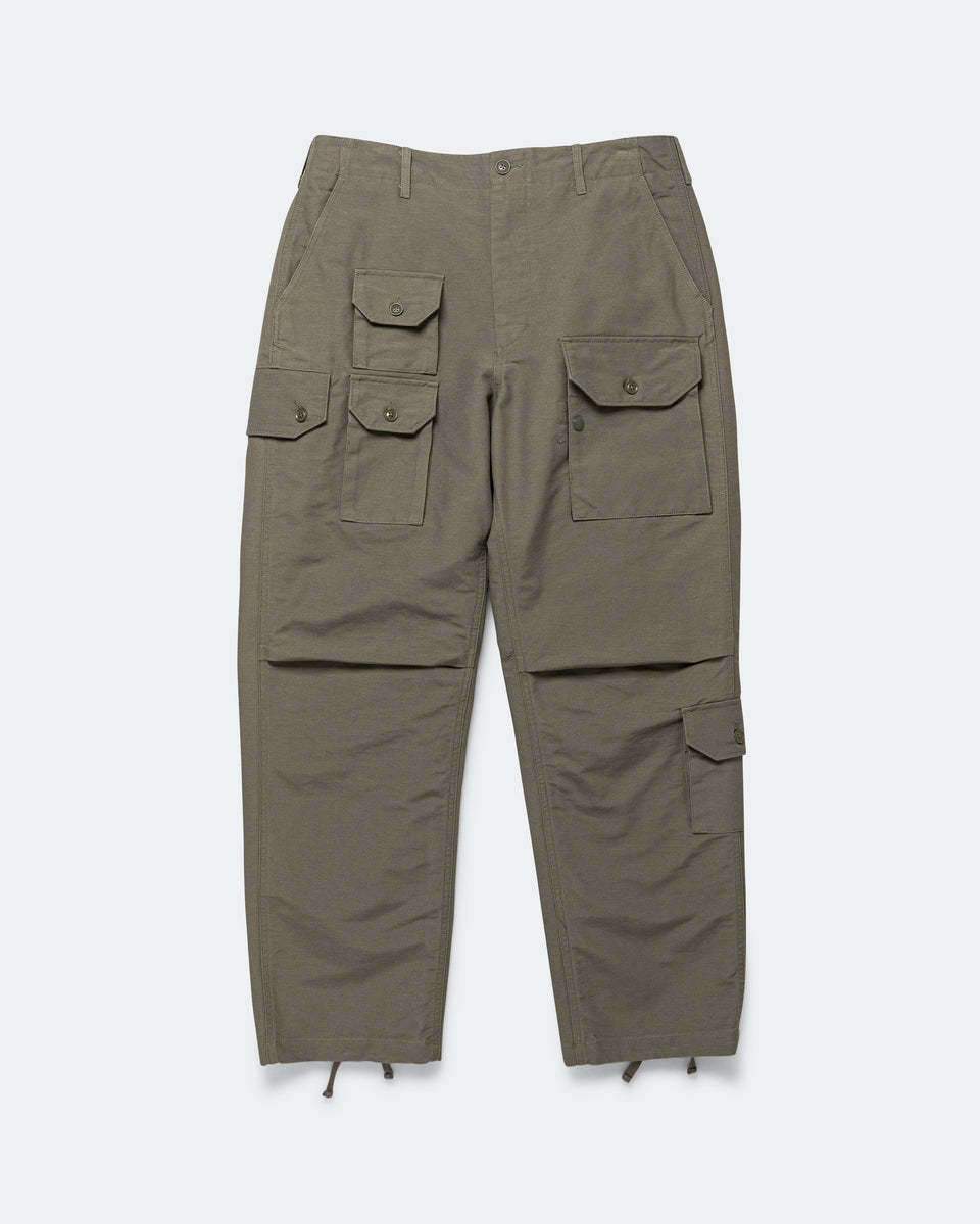 Engineered Garments - Flight Pant - Olive Cotton Double Cloth | UP
