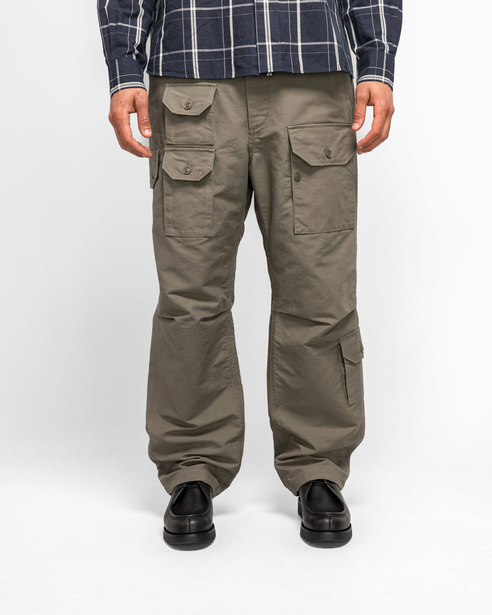 Engineered Garments - Flight Pant - Olive Cotton Double Cloth | UP