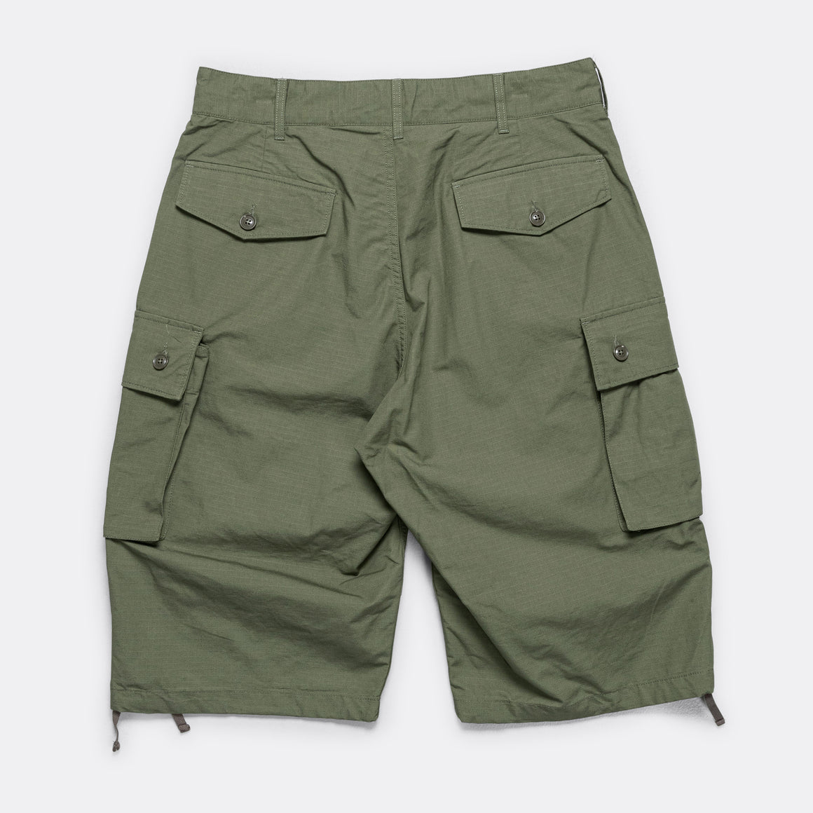 Engineered Garments - FA Short - Olive Cotton Ripstop - UP THERE