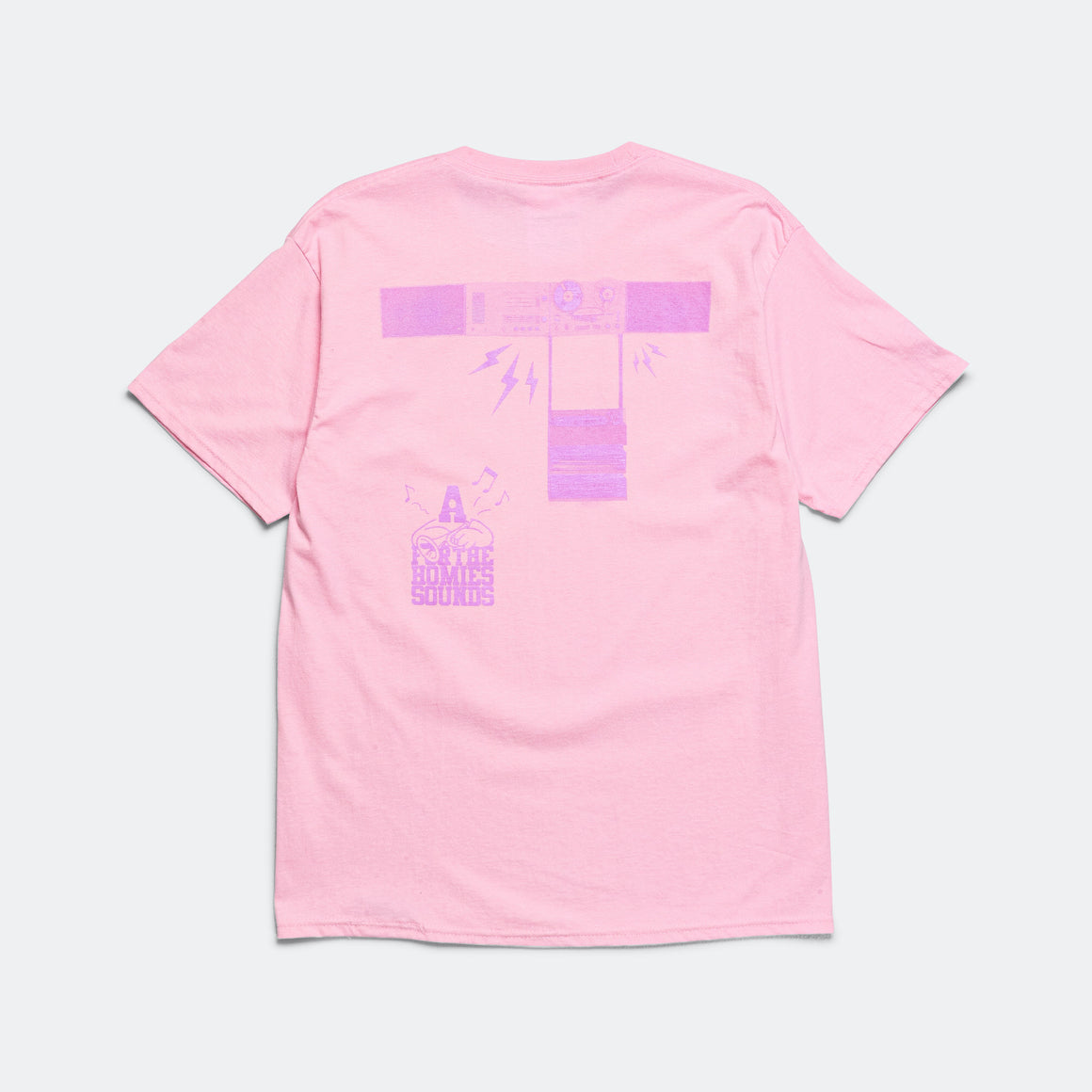 For The Homies - SOUND SYSTEM T-Shirt - Pink - UP THERE