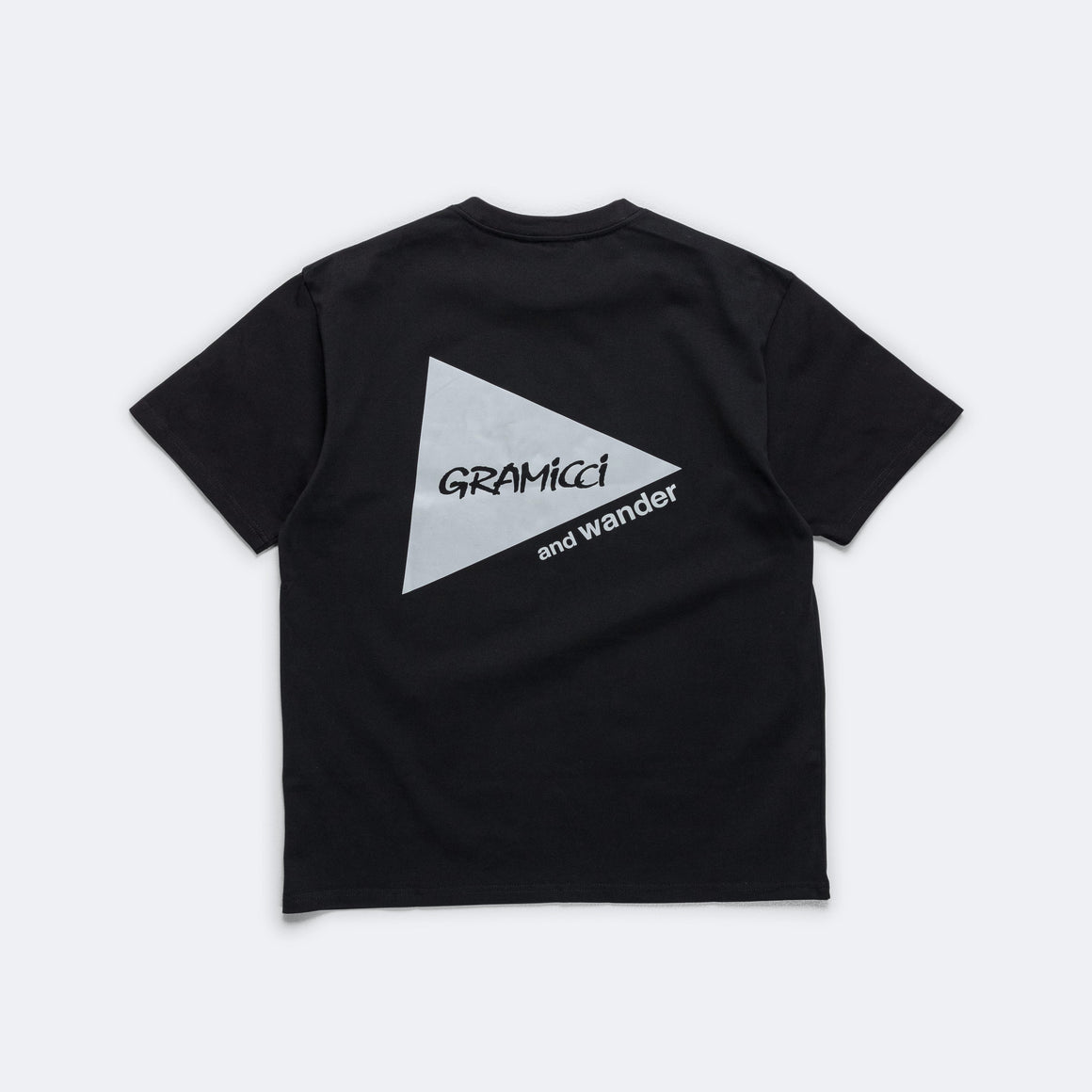 Gramicci - Backprint Tee × and wander - Black - UP THERE