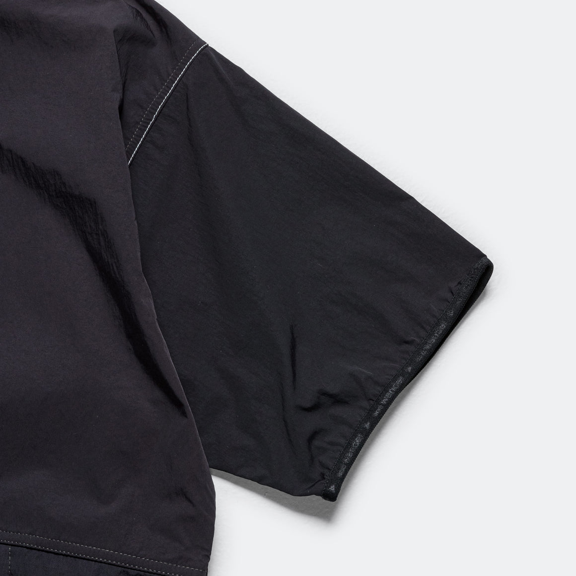 Gramicci - Patchwork Wind Tee × and wander - Black - UP THERE