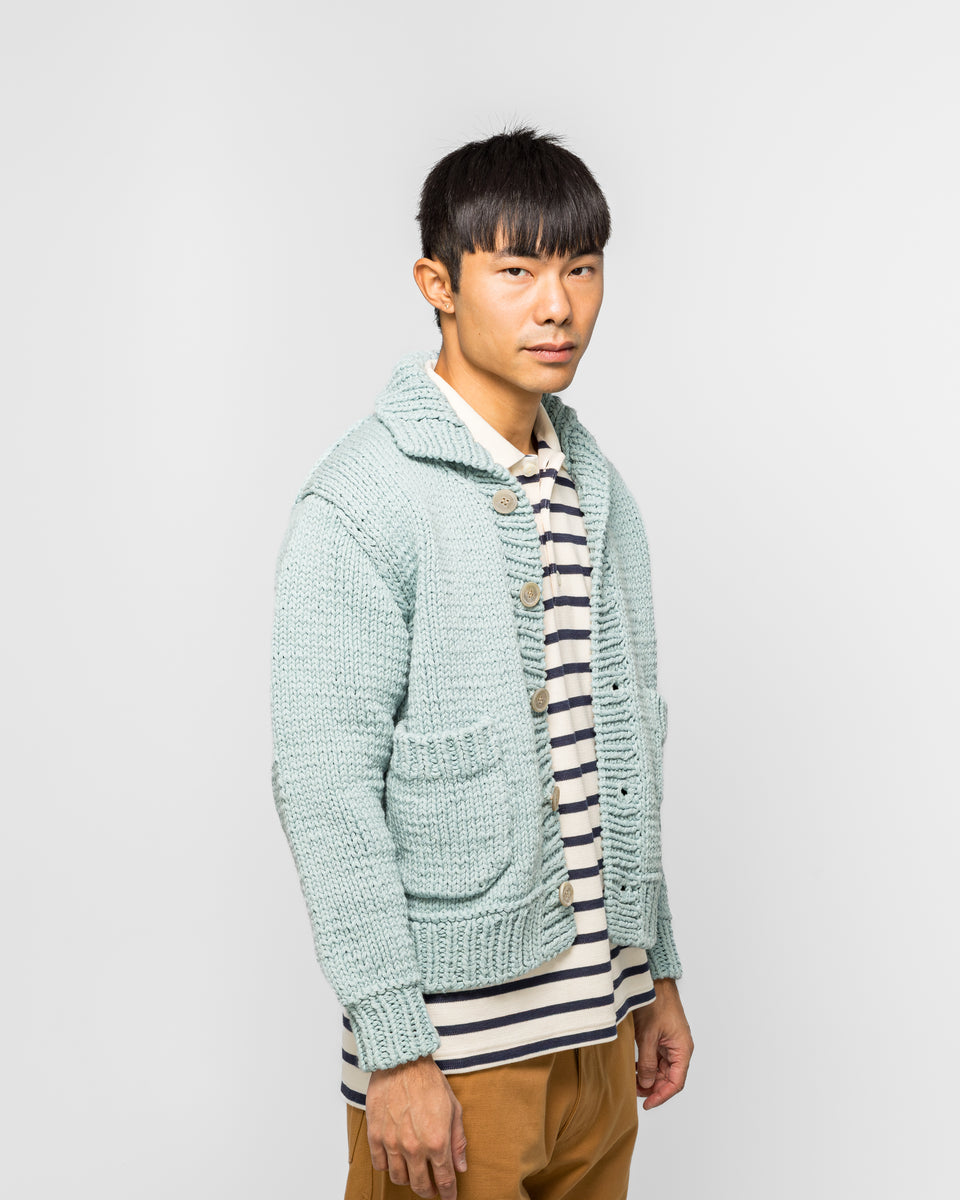 Junya Watanabe MAN - Wool Dog Cardigan - Sax/Blue | UP THERE