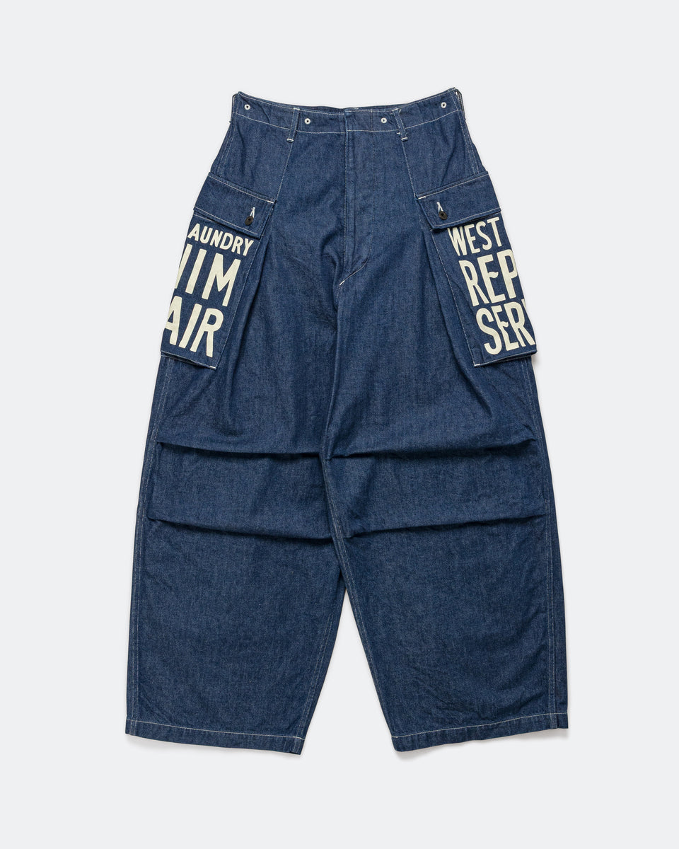 Kapital - 11.5oz Denim JUMBO MONKEY Pants (FACTORY-REPAIR