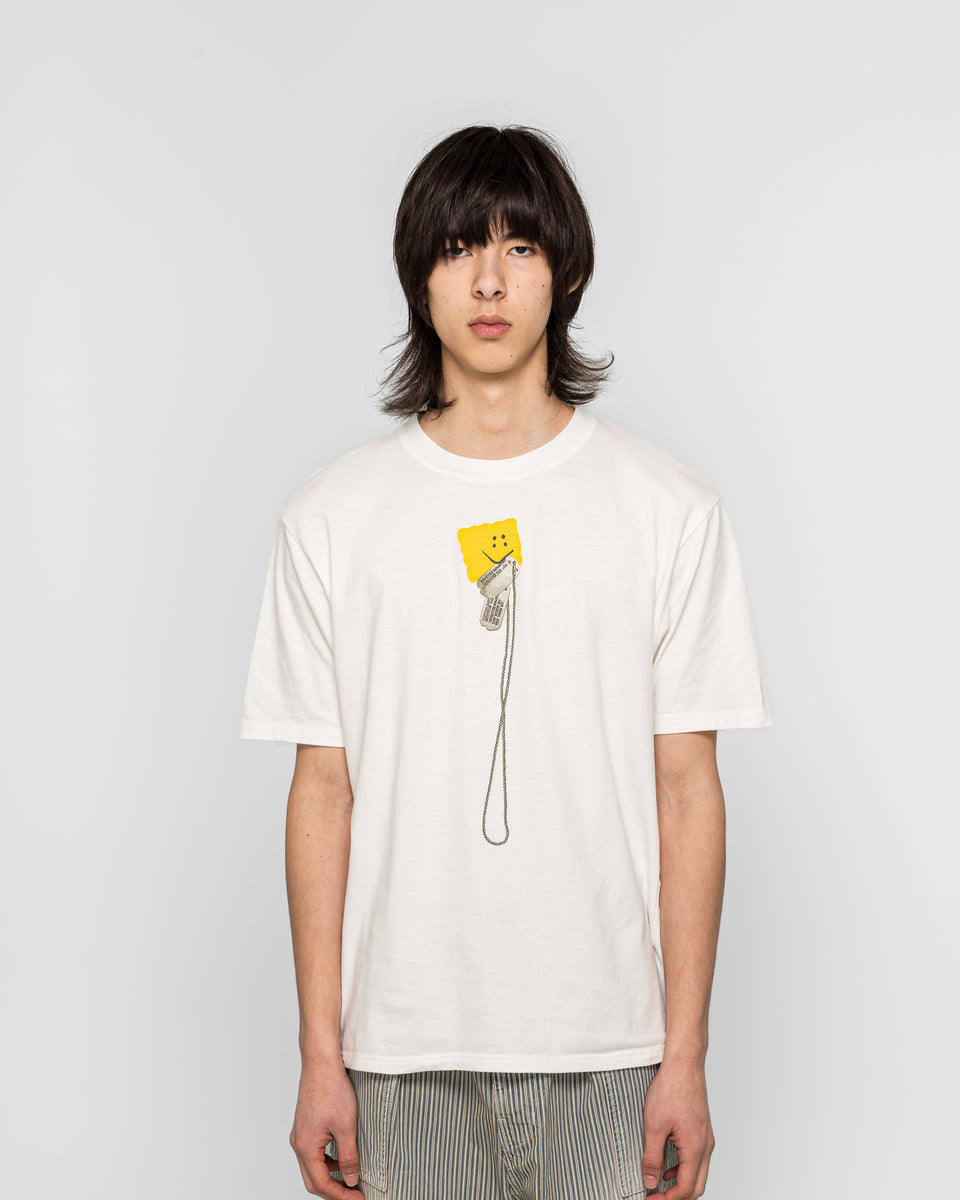 トップス Kapital 20 Jersey Crew T-Shirt Peckish Kapital - 20/-Jersey Crew T (PECKISH DogTag) - White | UP THERE