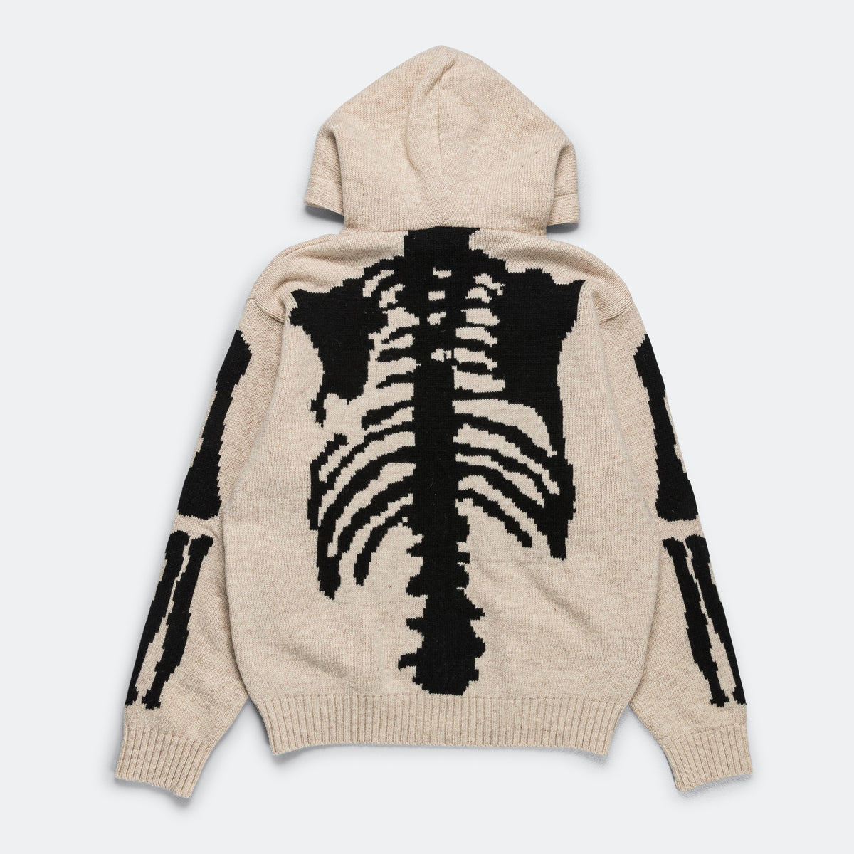 5G Wool BONE Hood Sweater - Ecru | UP THERE