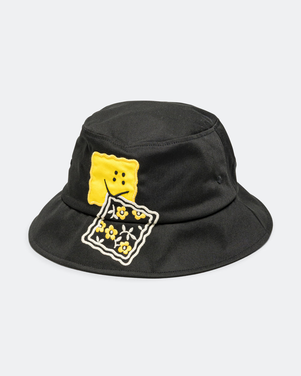 Kapital - Chino Bucket Hat Short Brim (PECKISH RAINBOWY) - Black