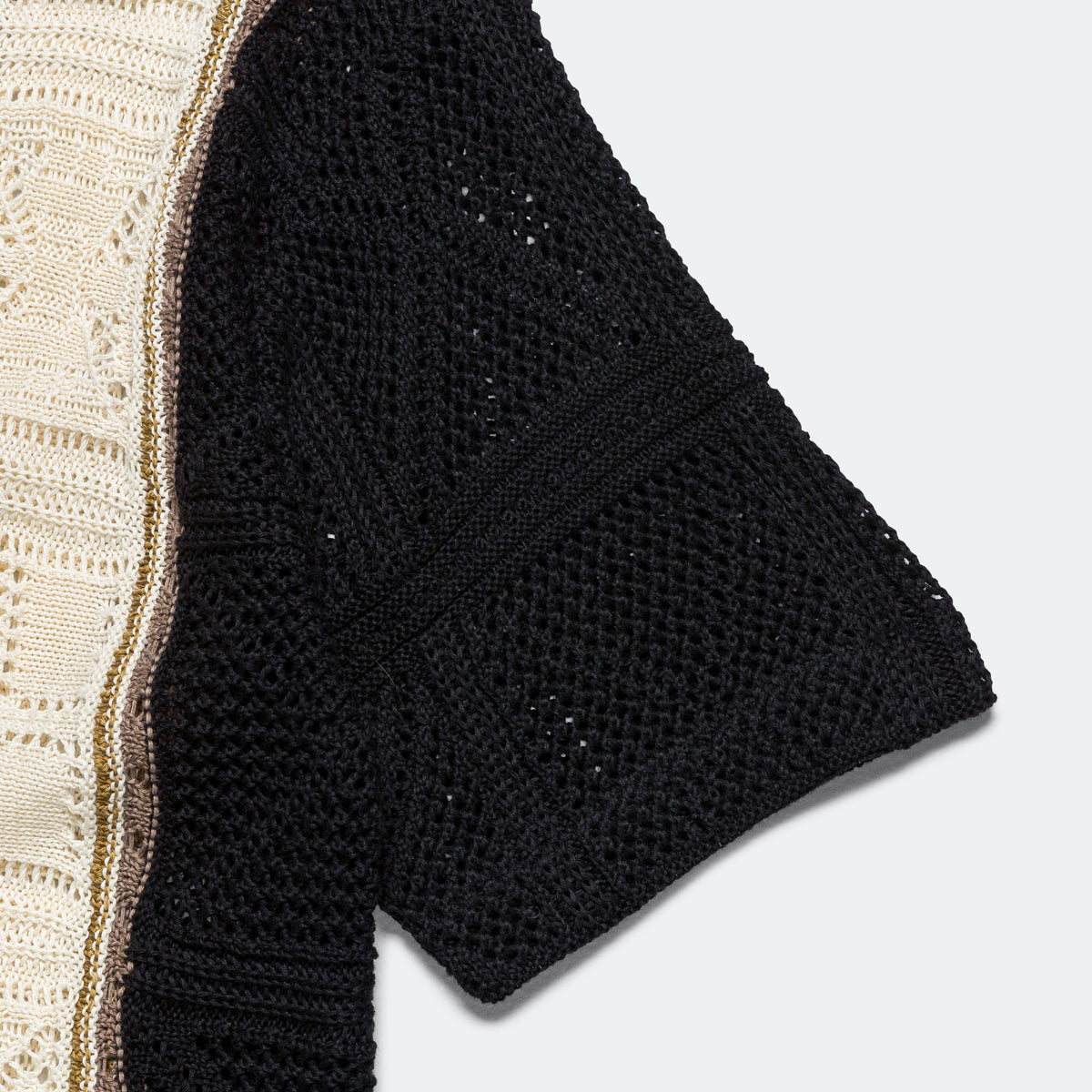 7G Crochet Knit TENNESSEE Aloha Polo Black