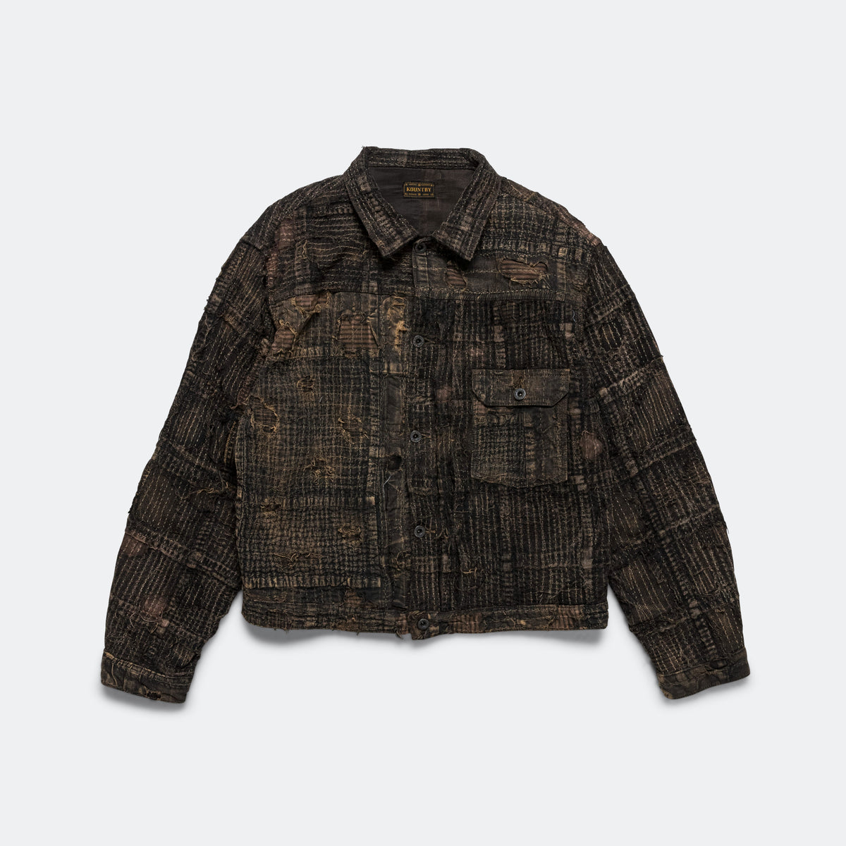 BLACK TEA-CORE BORO SPRING 1st JKT - Black | UP THERE