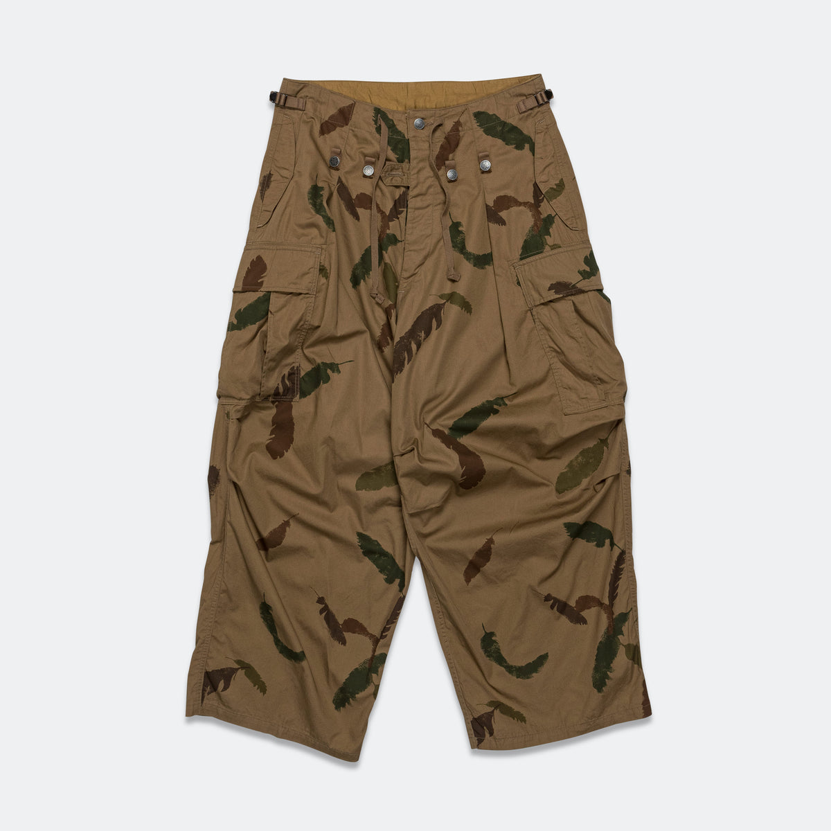 Kapital Combed Burberry FEATHER CAMO JUMBO Cargo Pants Brown UP THERE