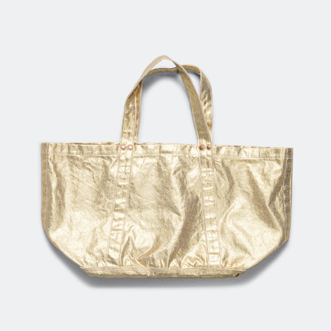 Foiled Canvas Tote Bag (L) - Gold