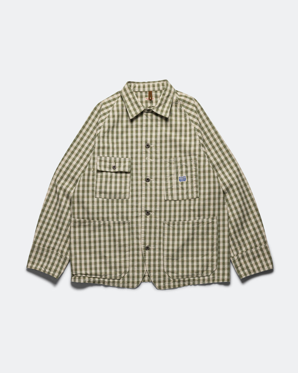 Kapital - OX Gingham CACTUS Coverall - Khaki | UP THERE