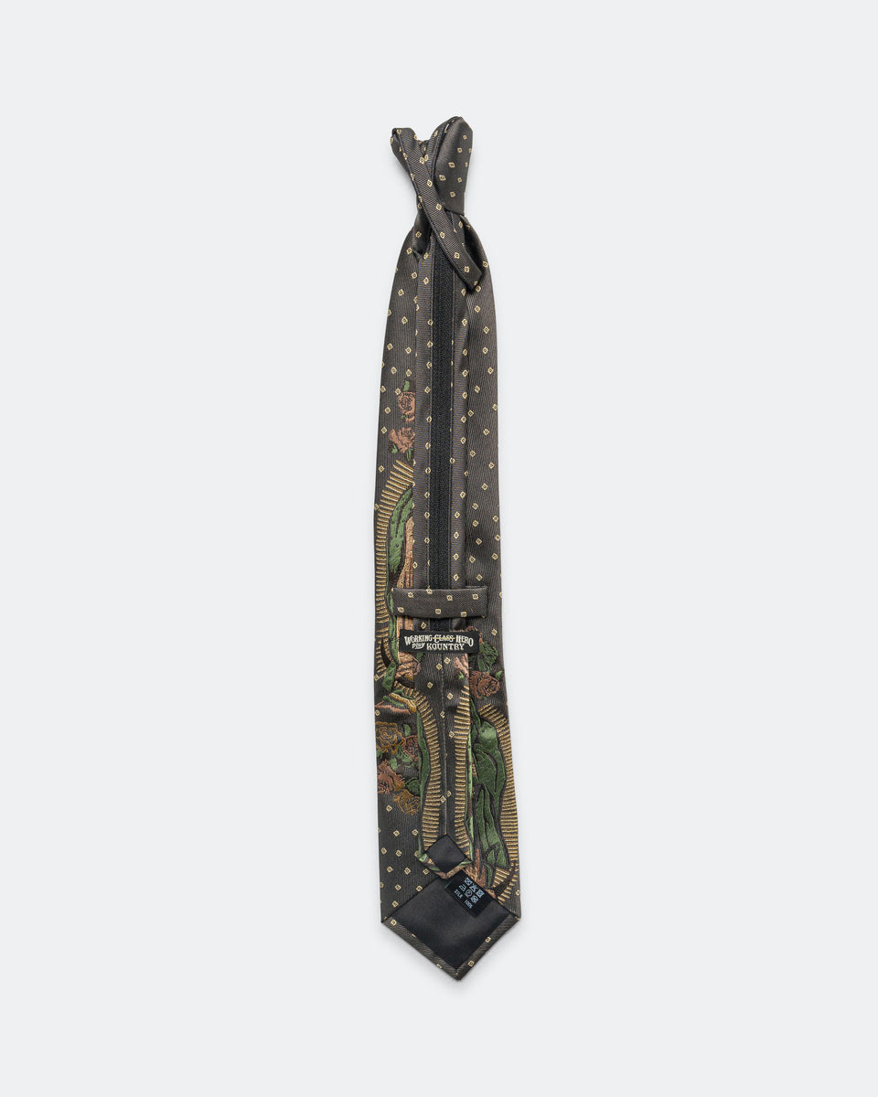 小物 KAPITAL Silk Twill Maria Tie Kapital - SilkTwill MARIA ZIP Tie - Black | UP THERE