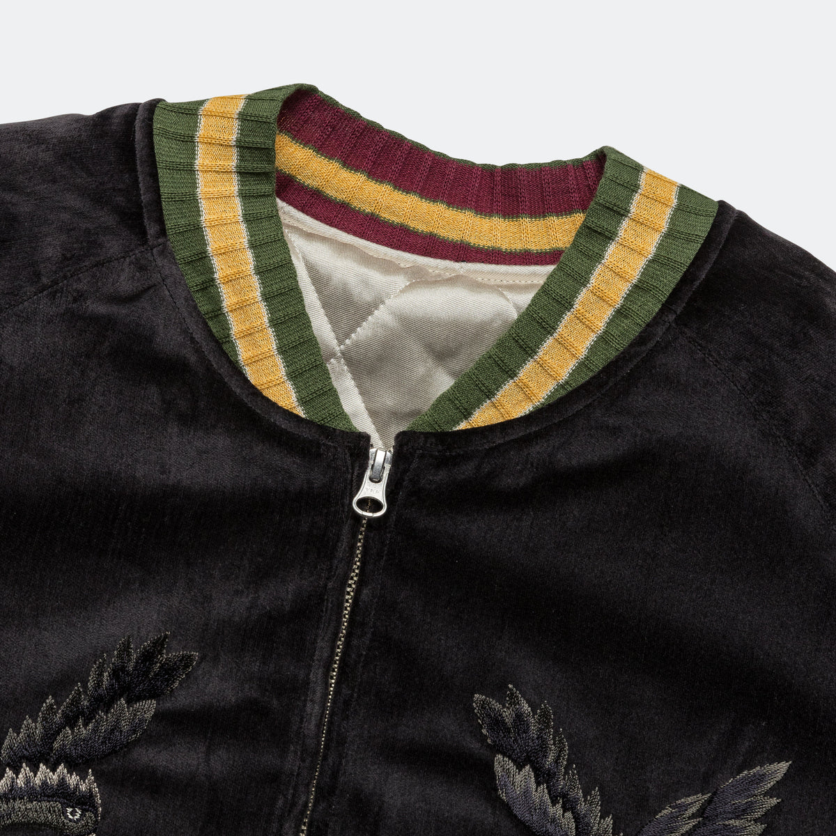 Velveteen Souvenir JKT Raven & Skull - Black | UP THERE