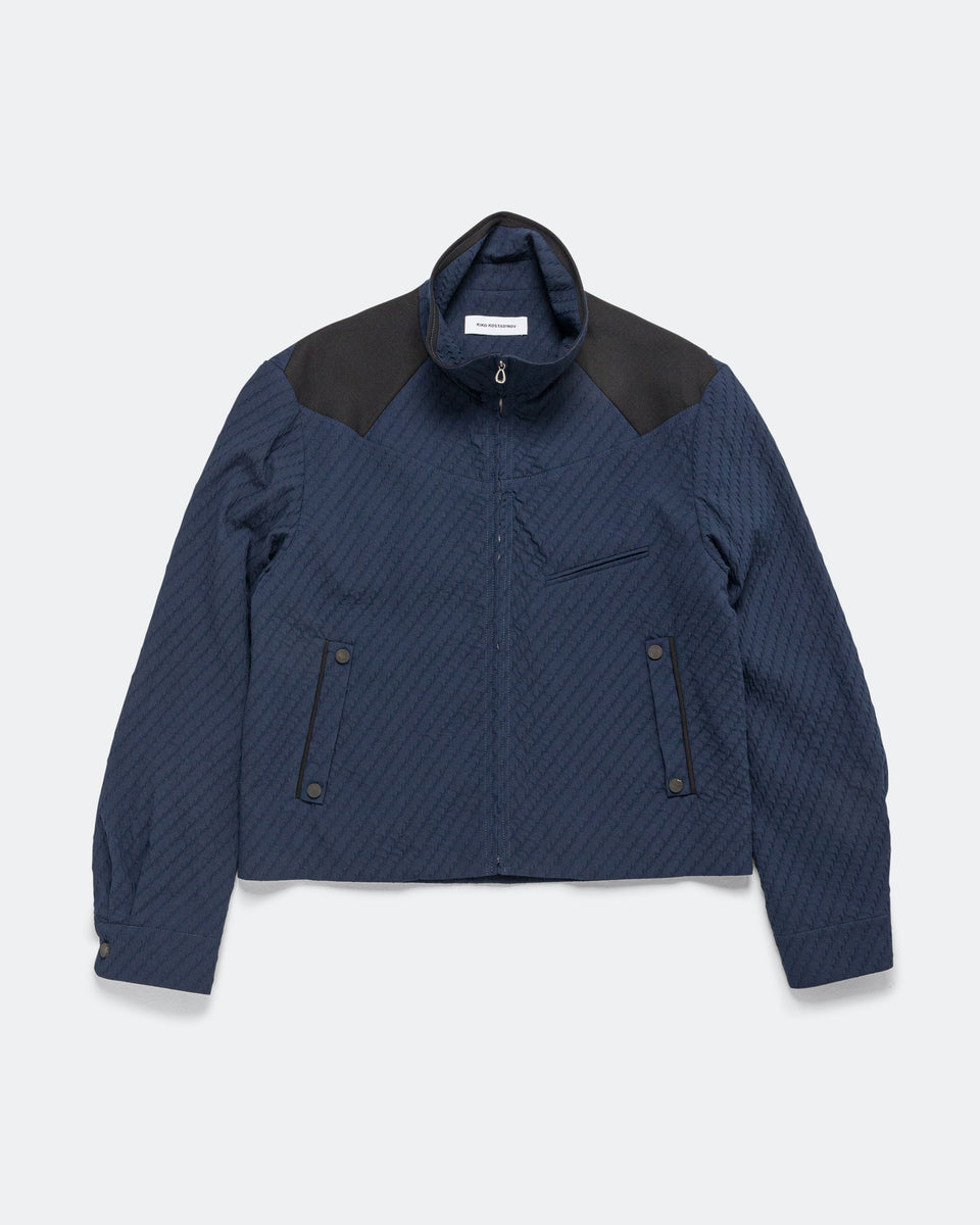 Kiko Kostadinov - Noro Blazer - Abyss Blue Wavy Wool | UP THERE
