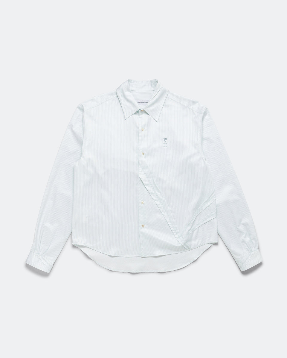 Kiko Kostadinov - Ohne K-Dart Shirt - Blue/Green Double Stripe