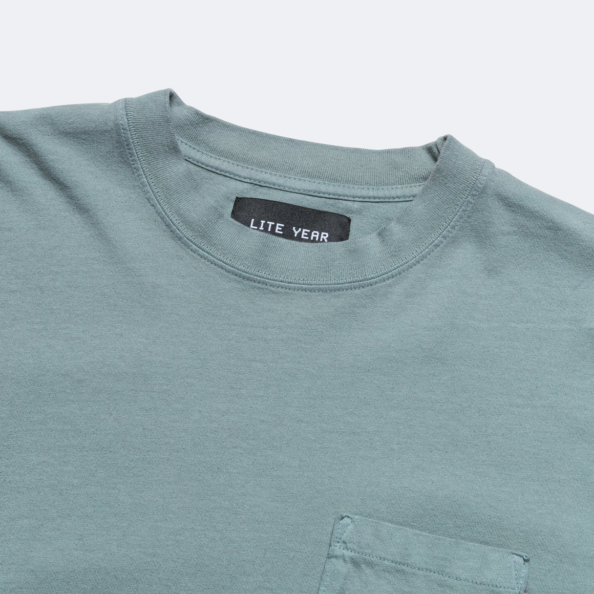 Lite Year - Pocket Tee - Washed Teal - UP THERE