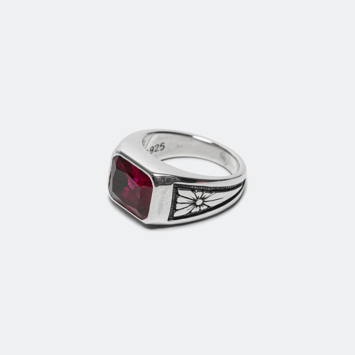 Maple - Midnight Ring Slim - 925 Silver/Ruby - UP THERE