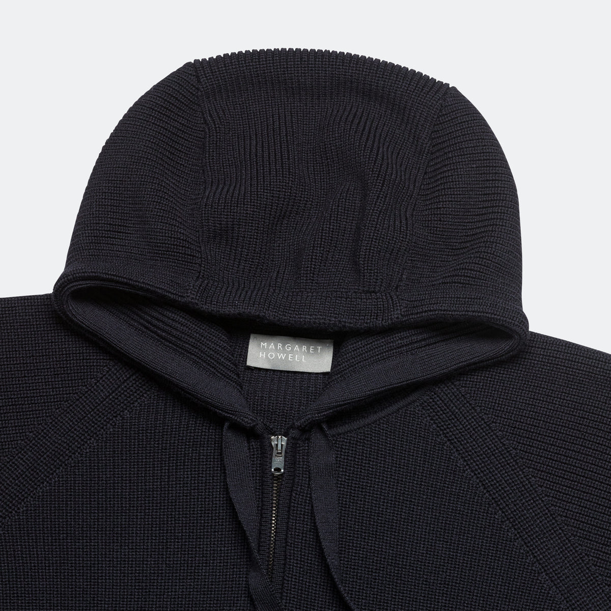 Margaret Howell Zip Through Hoodie - Ink | UP THERE