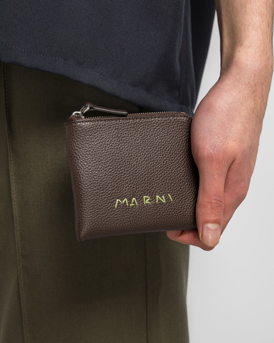 Marni - Zip Around Wallet - Coffee | UP THERE