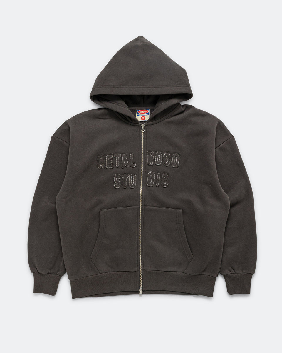 Metalwood - Cutie Zip Hooded Sweatshirt - Tar | UP THERE
