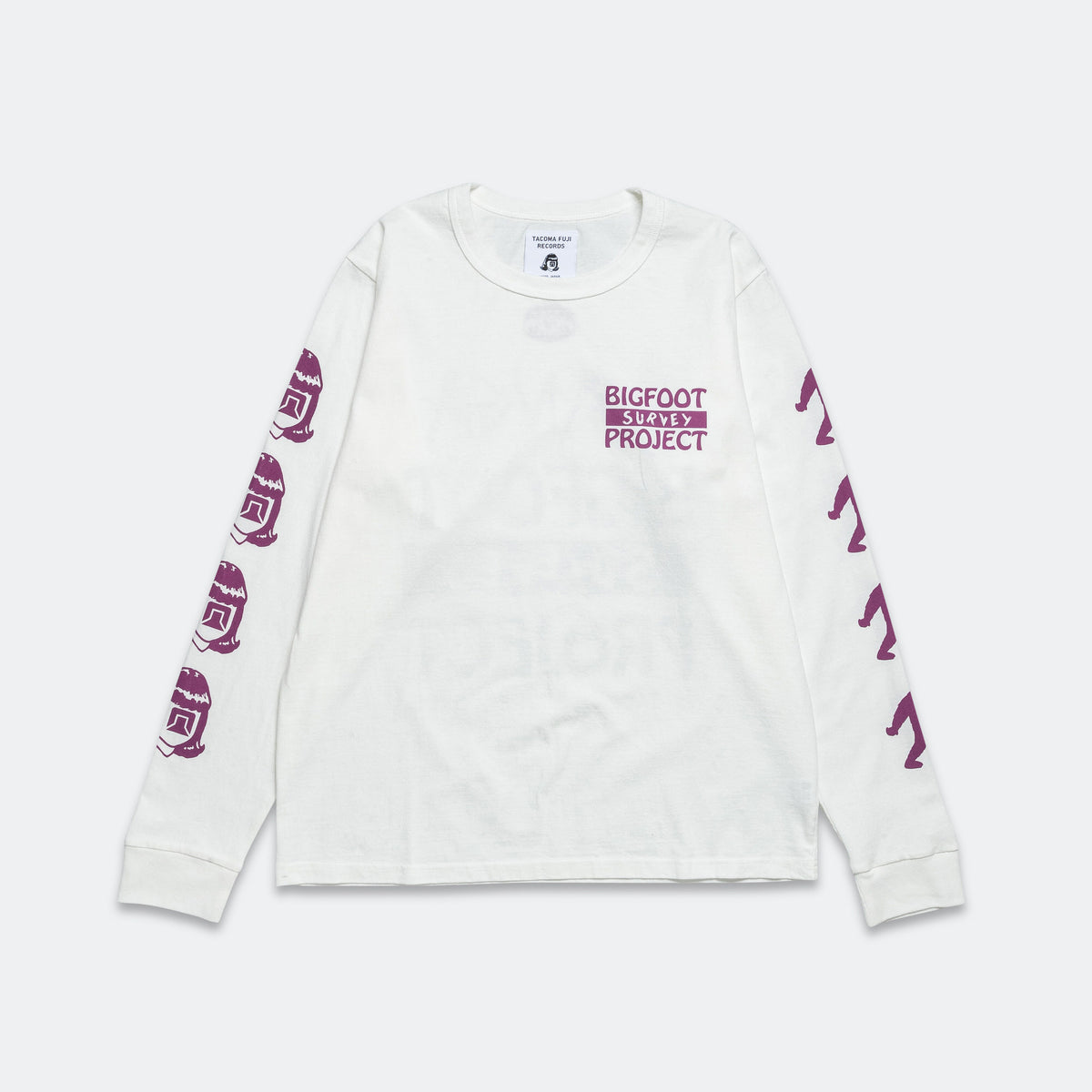 Fuji Records Bigfoot Logo LS Tee x Tacoma - White | UP THERE