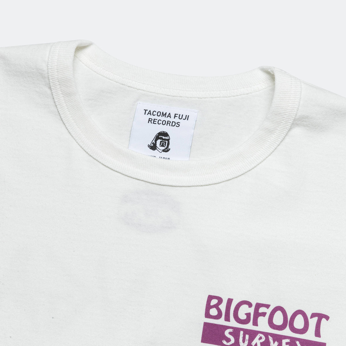 Fuji Records Bigfoot Logo LS Tee x Tacoma - White | UP THERE