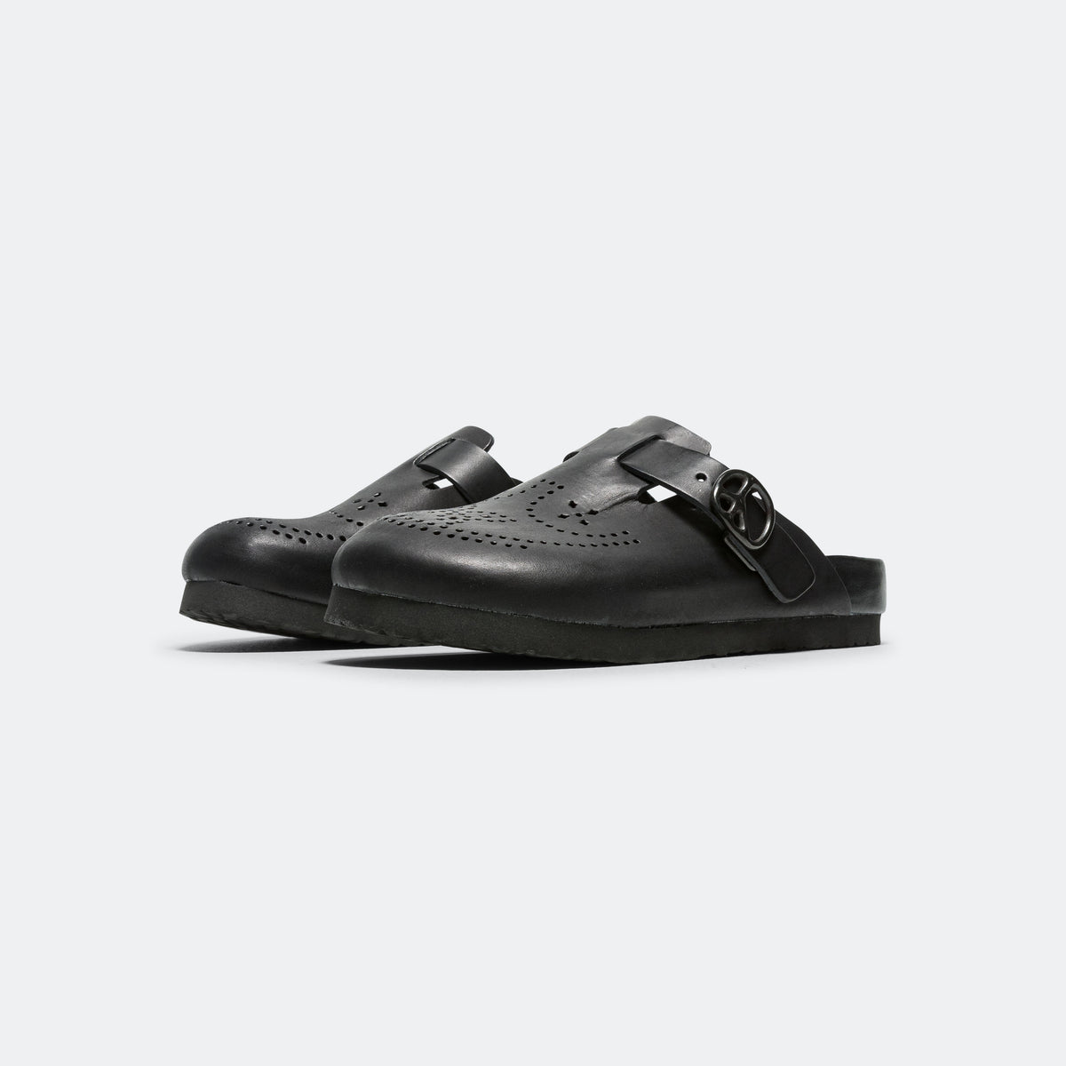 Needles Clog Sandal - Black Cowhide Leather | UP THERE