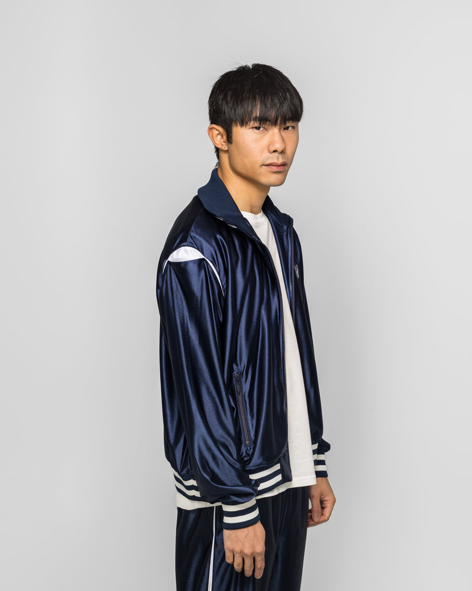 Needles - Track Jacket - Navy Tricot Sateen | UP THERE