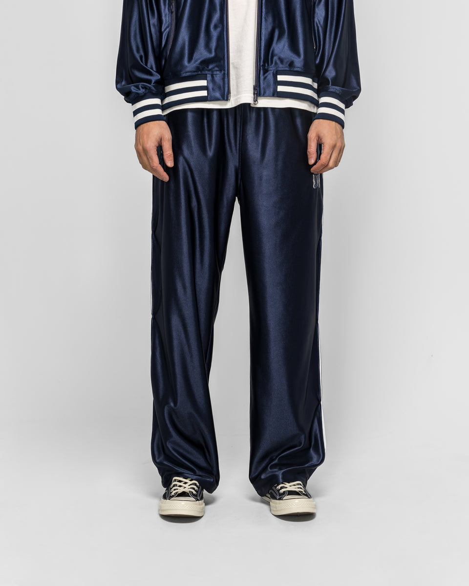 Needles：Track Pant - Tricot Sateen Needles - Track Pant - Navy Tricot Sateen | UP THERE