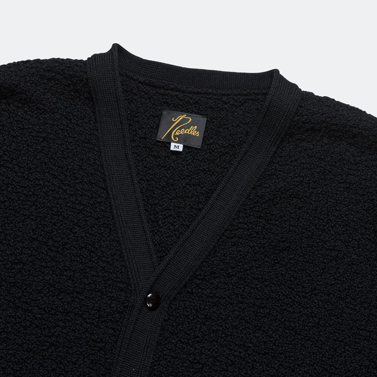 needles-v-neck-cardigan-black- 