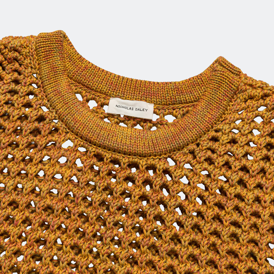 Nicholas Daley - Crochet Vest - Orange Mustard - UP THERE