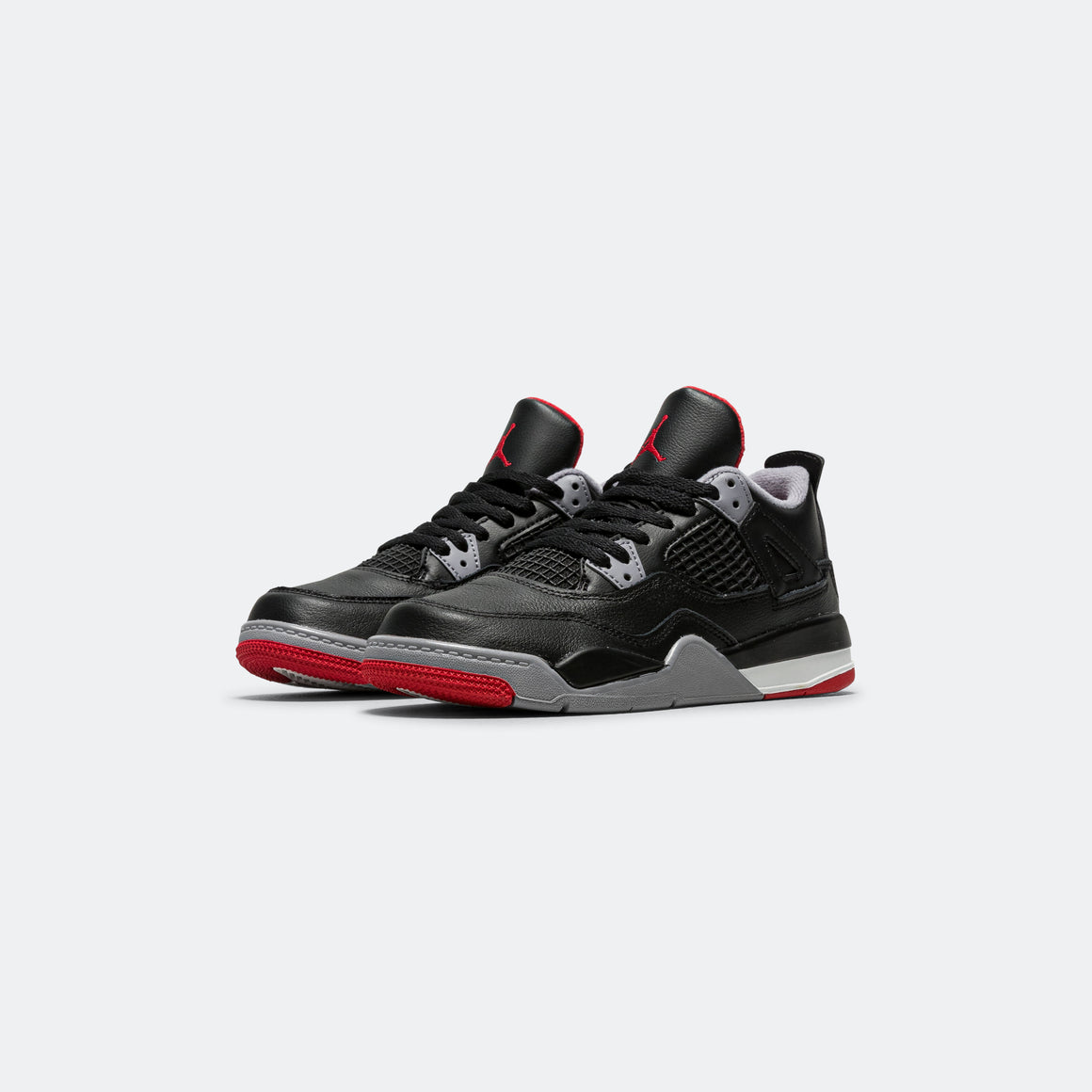 Air Jordan 4 Retro (PS) - Black/Fire-Red Cement Grey