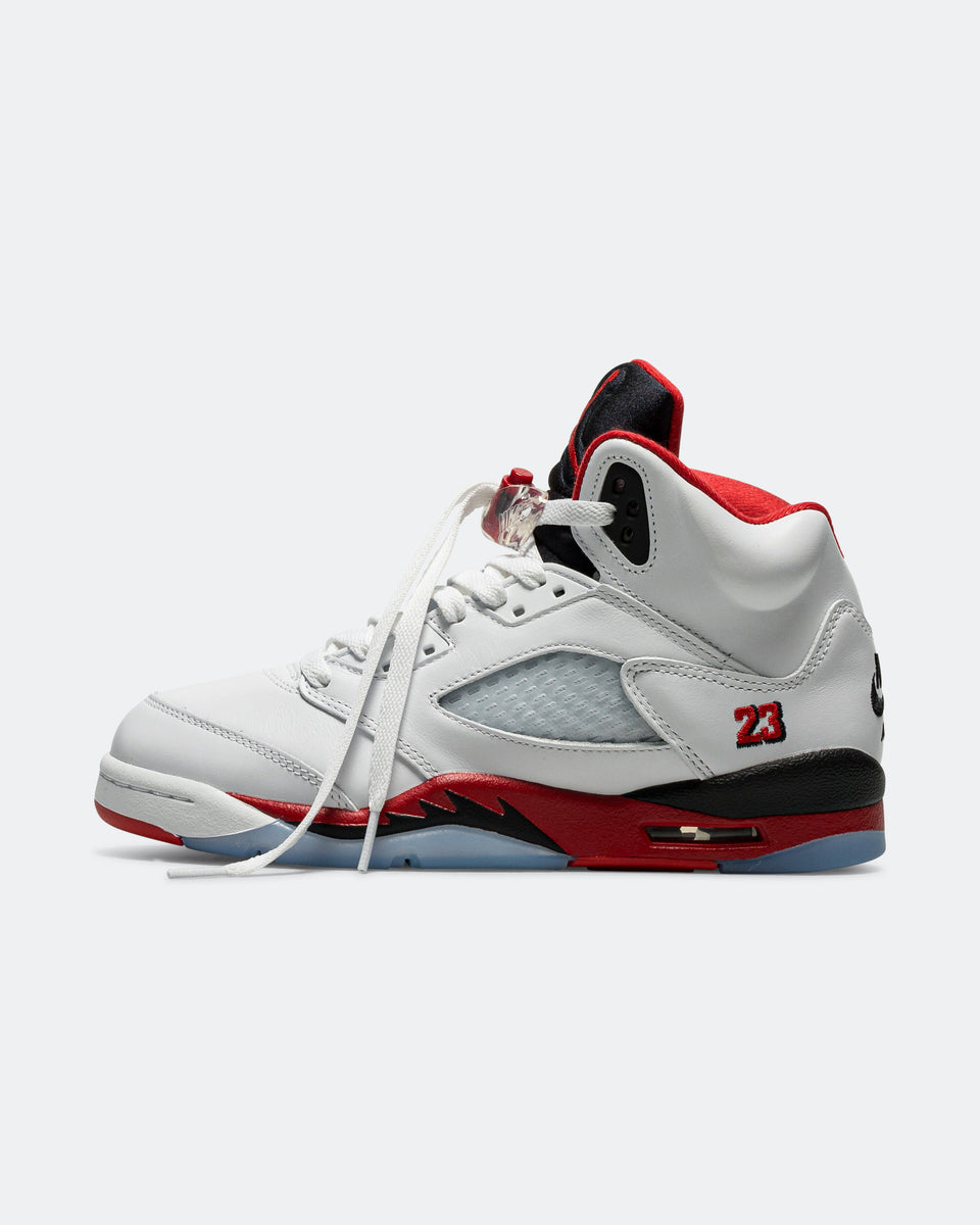 Air Jordan Retro (GS) White/Fire Red-Black UP THERE