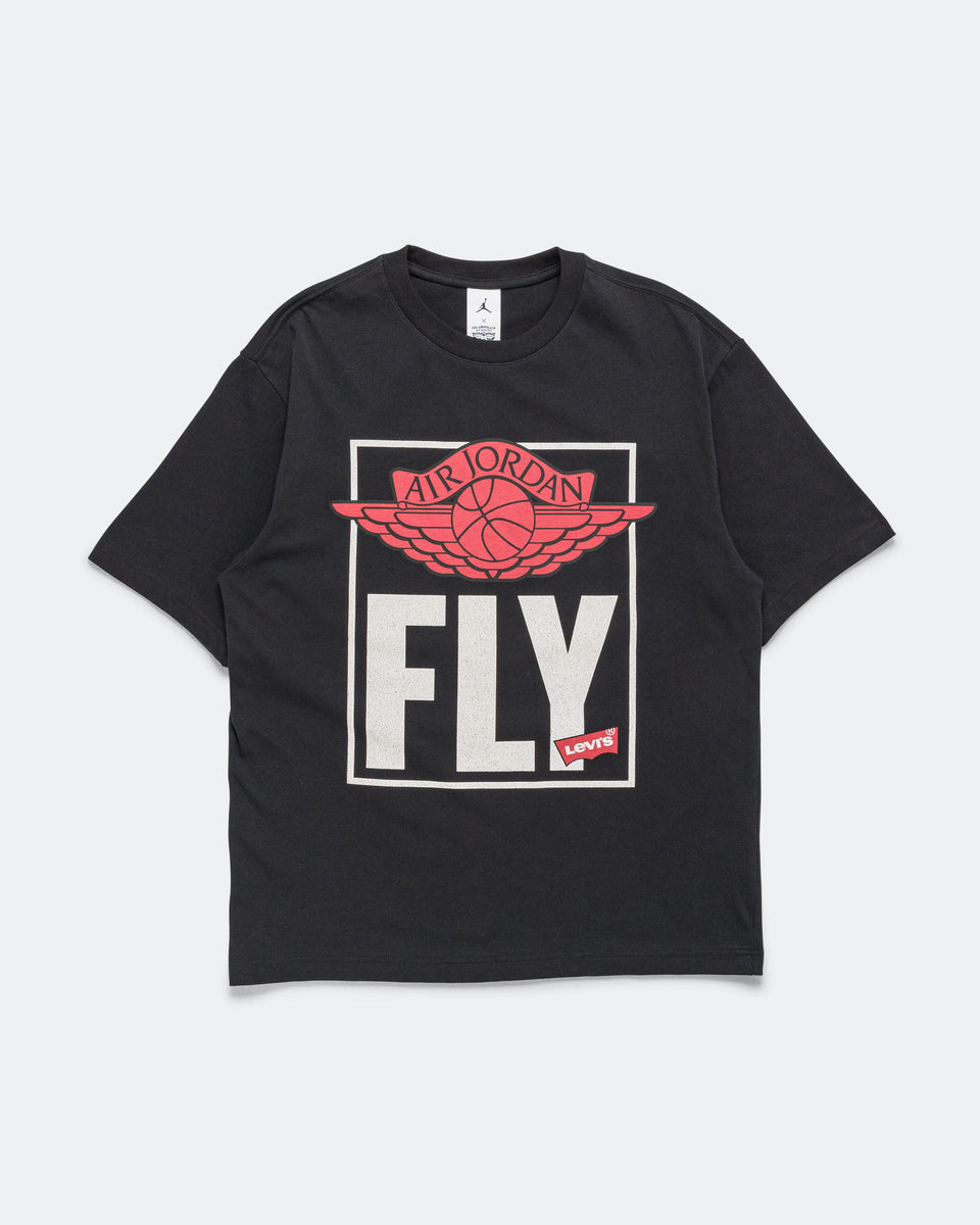 トップス Nike Jordan LEVI'S Graphic Short-Sleeve Jordan X Levi's short sleeve t-shirt | BLACK | SEVENSTORE