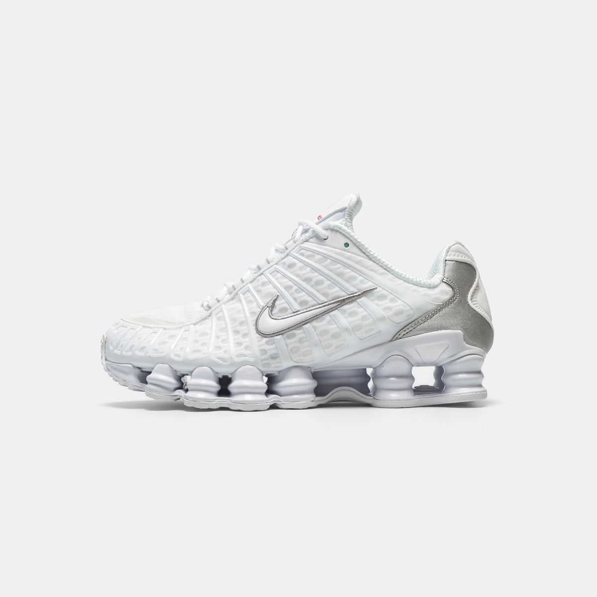 Nike Womens Shox TL - White/Metallic Silver-Max Orange | UP THERE